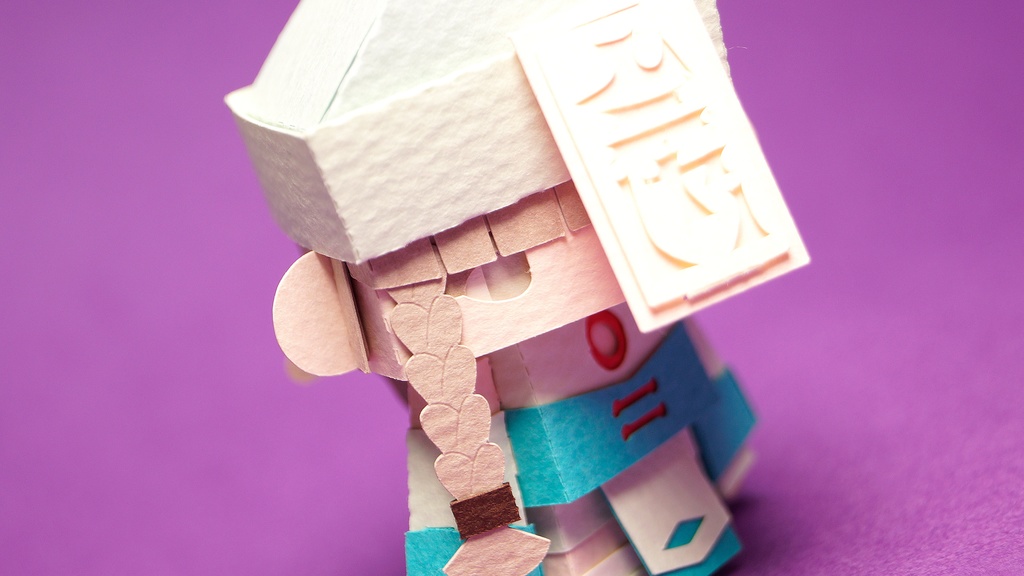 メチャミカ キョンシー-3【ミカちゃん型ペーパークラフト】