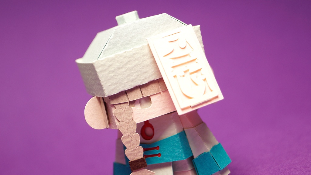 メチャミカ キョンシー-3【ミカちゃん型ペーパークラフト】