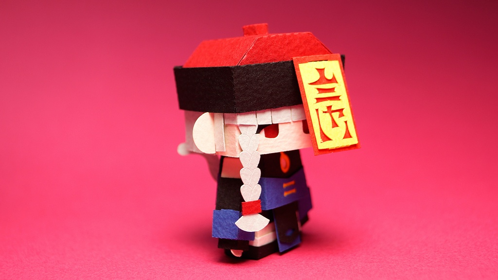 メチャミカ キョンシー-1【ミカちゃん型ペーパークラフト】