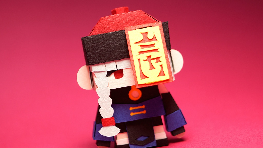 メチャミカ キョンシー-1【ミカちゃん型ペーパークラフト】