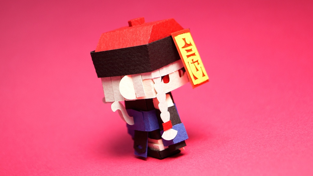 メチャミカ キョンシー-1【ミカちゃん型ペーパークラフト】