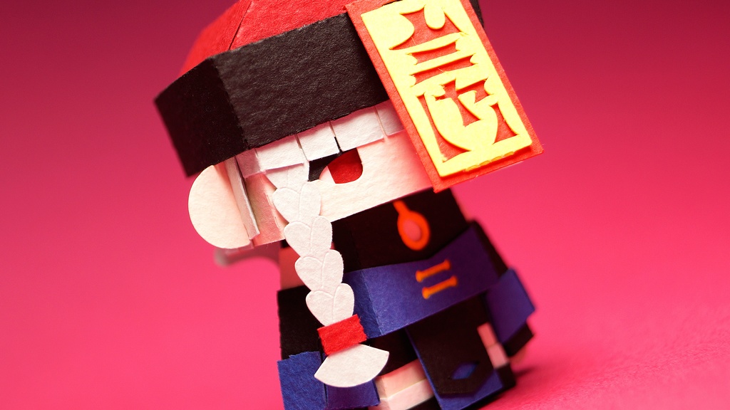 メチャミカ キョンシー-1【ミカちゃん型ペーパークラフト】