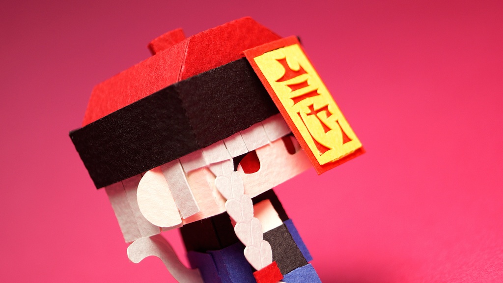 メチャミカ キョンシー-1【ミカちゃん型ペーパークラフト】