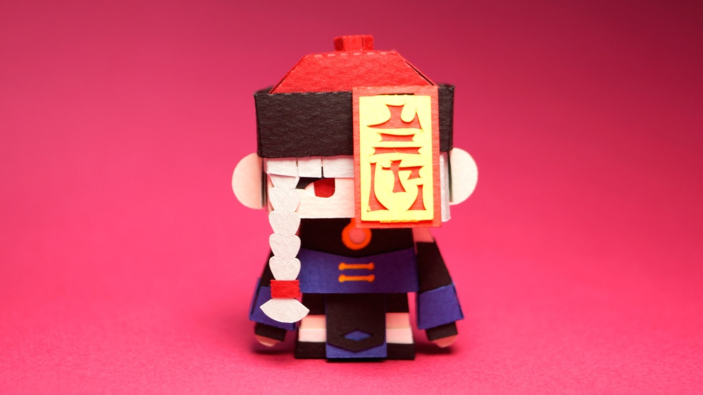 メチャミカ キョンシー-1【ミカちゃん型ペーパークラフト】