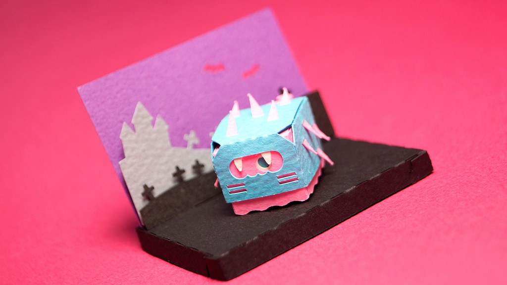 はこねこ　モンスター　とげ　みずいろ