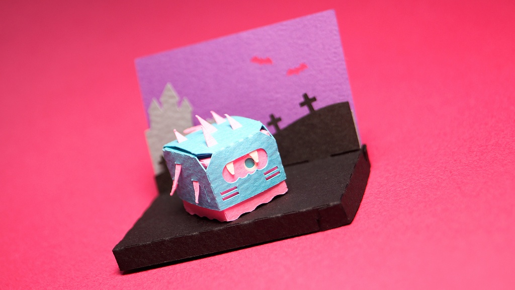 はこねこ モンスター とげ みずいろ