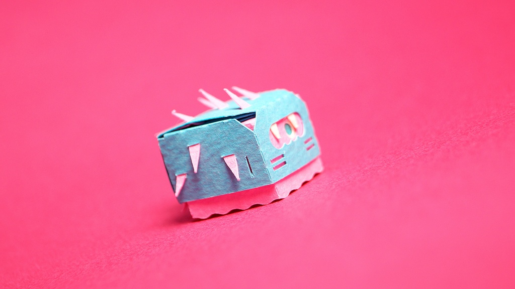 はこねこ モンスター とげ みずいろ