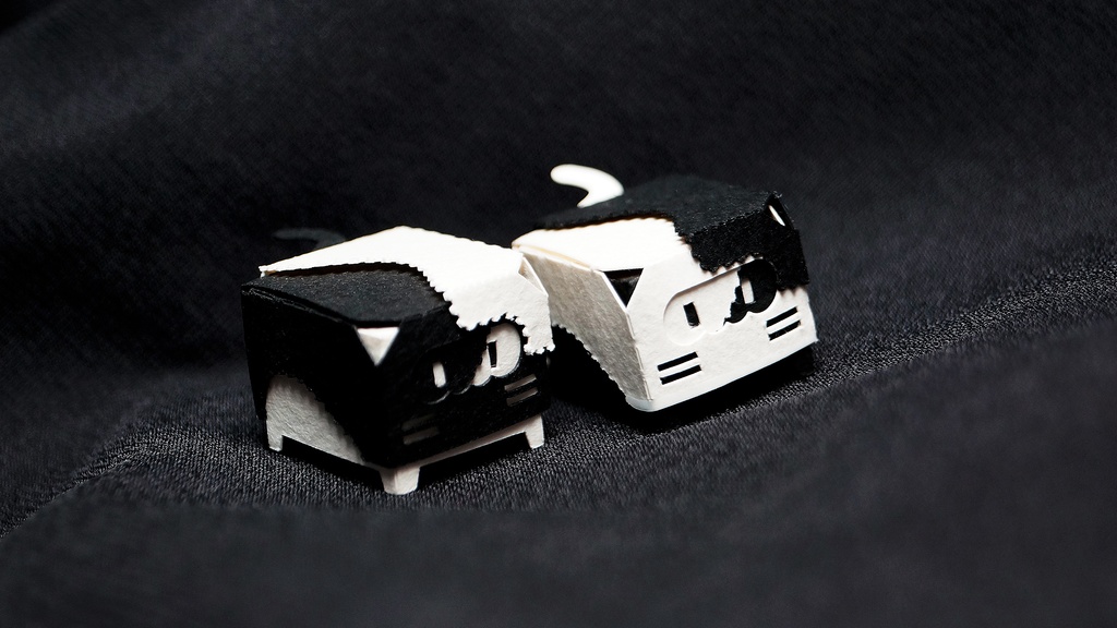 はこねこ つぎはぎ くろしろ