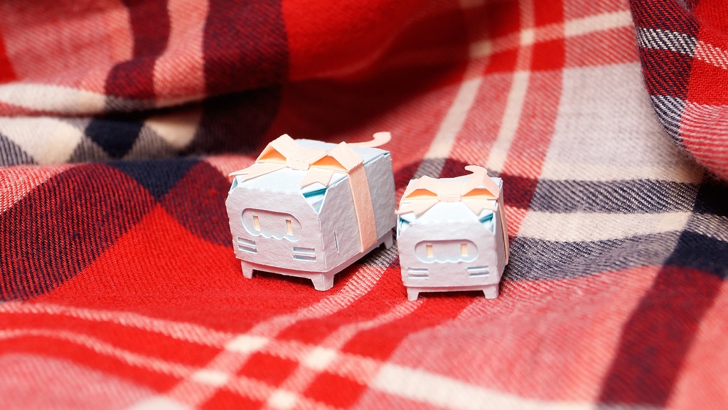 はこねこ りぼんのおやこ みずいろ