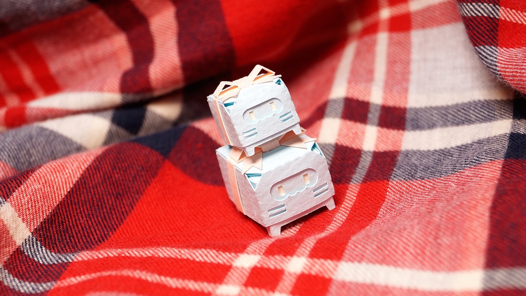 はこねこ りぼんのおやこ みずいろ