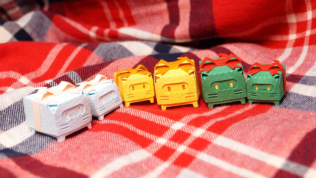 はこねこ りぼんのおやこ みずいろ