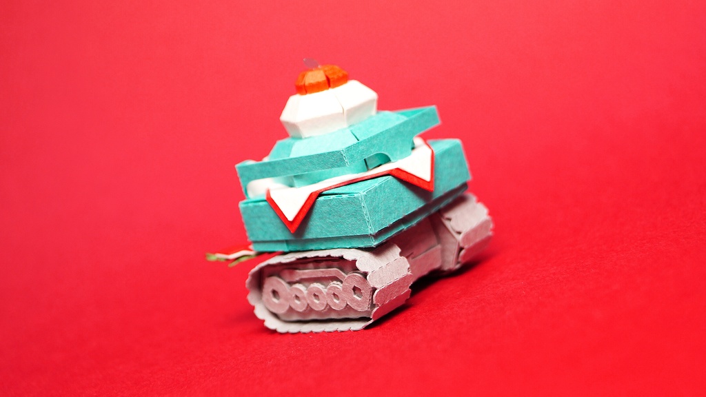 【鏡餅戦車型ペーパークラフト】ンモチ NO.5
