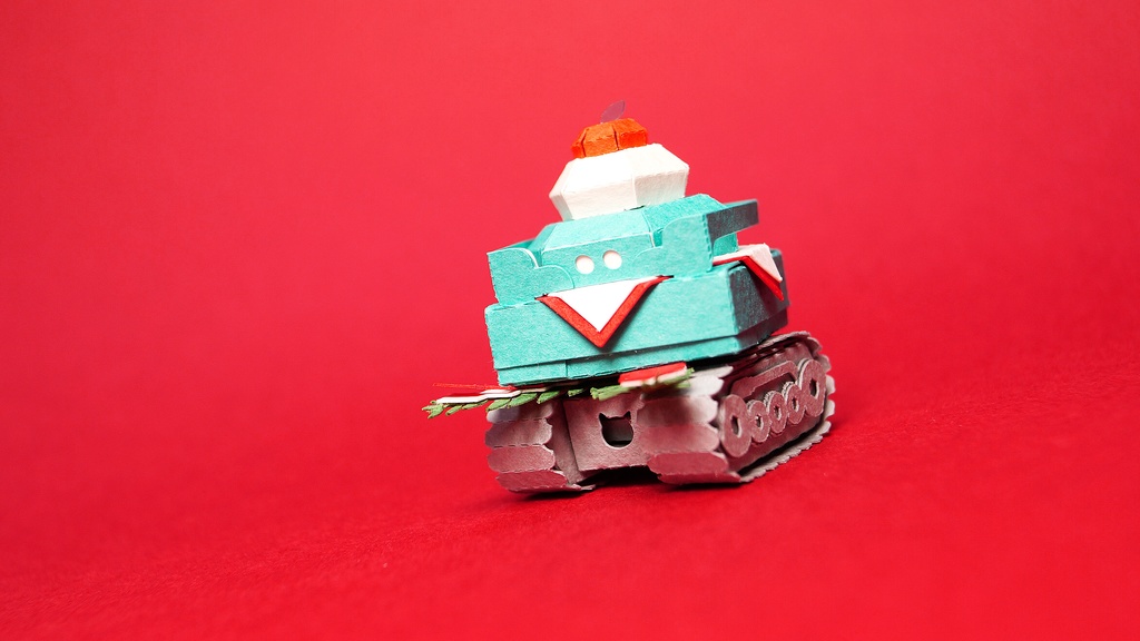 【鏡餅戦車型ペーパークラフト】ンモチ NO.5