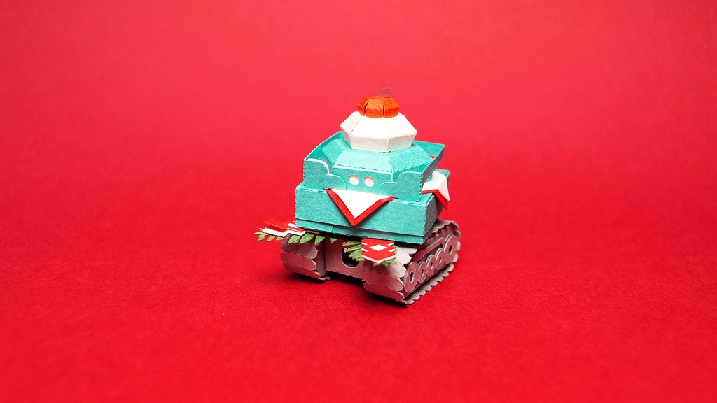 【鏡餅戦車型ペーパークラフト】ンモチ NO.5