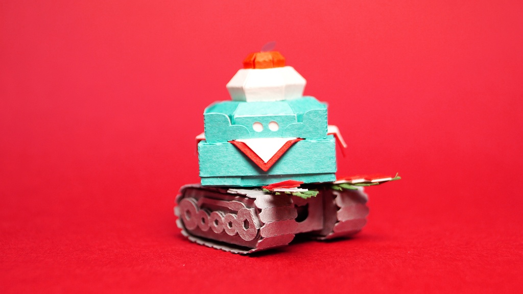 【鏡餅戦車型ペーパークラフト】ンモチ NO.5