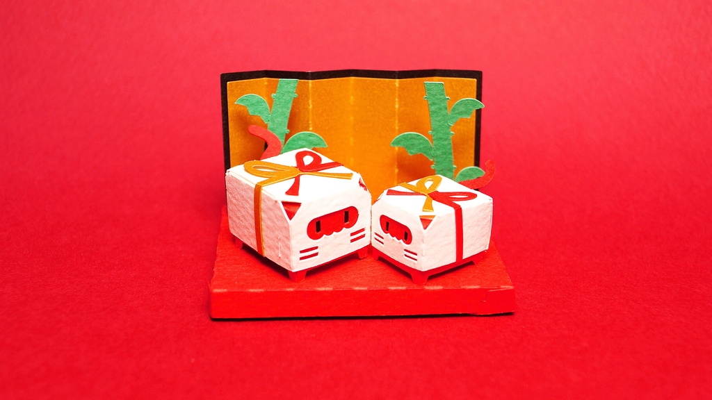 はこねこ 水引 はなむすびのおやこ