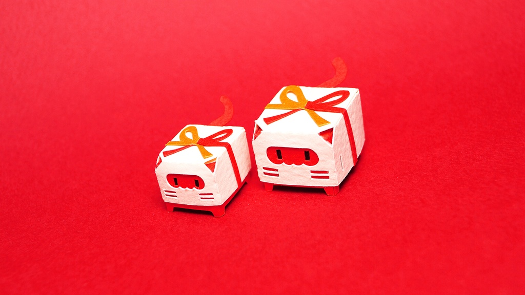 はこねこ 水引 はなむすびのおやこ