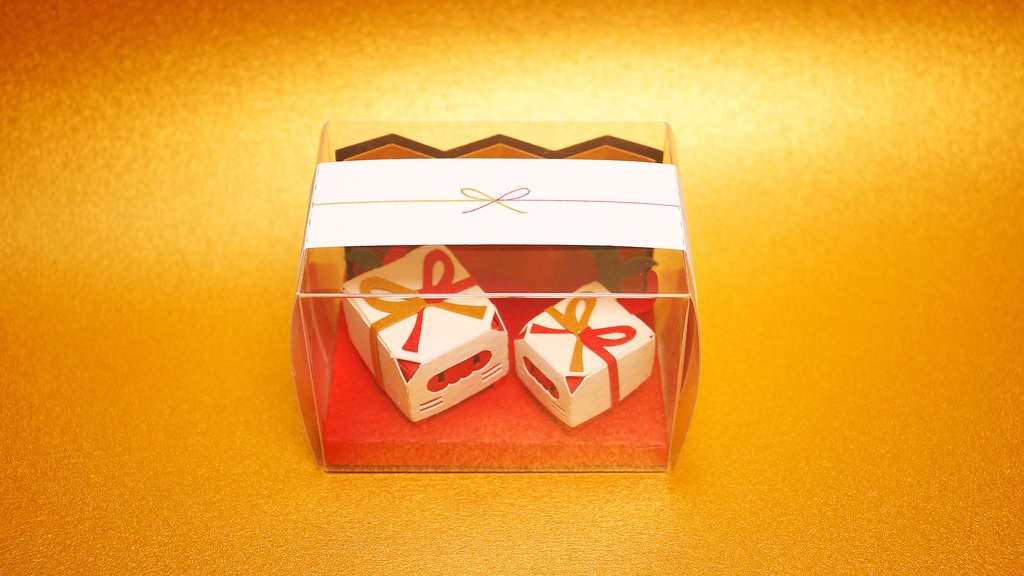 はこねこ 水引 はなむすびのおやこ