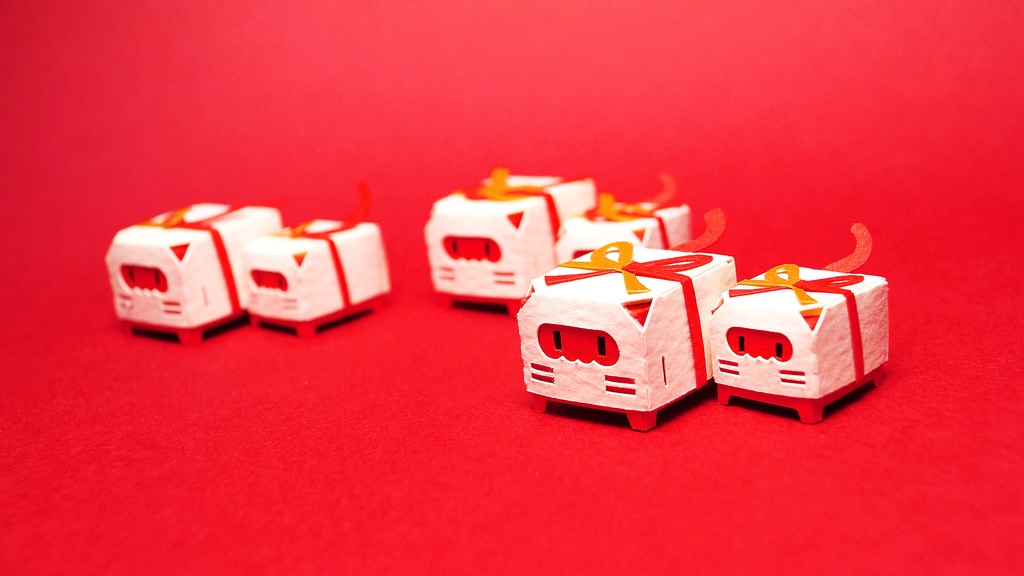 はこねこ 水引 はなむすびのおやこ