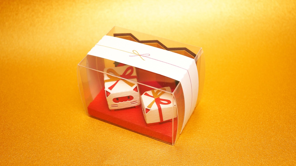 はこねこ 水引 はなむすびのおやこ