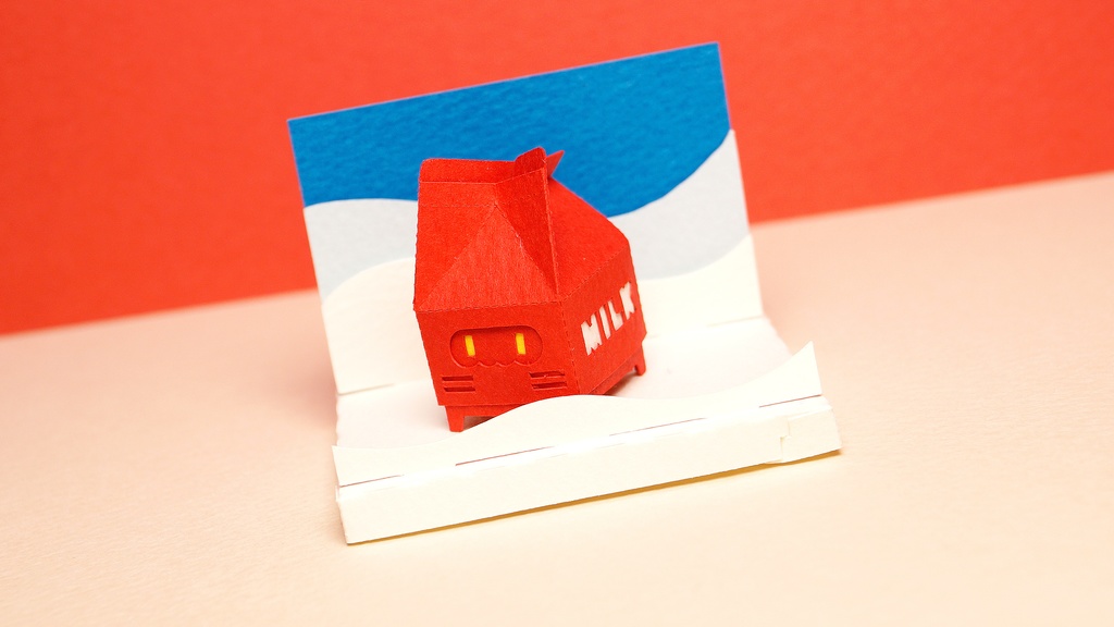 はこねこ ぎゅうにゅうパック あか