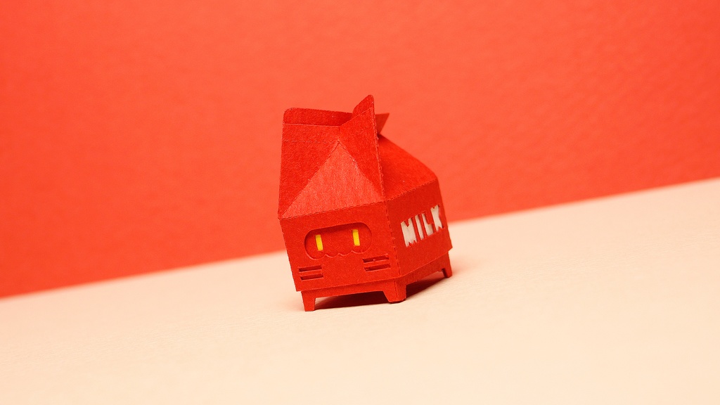 はこねこ ぎゅうにゅうパック あか