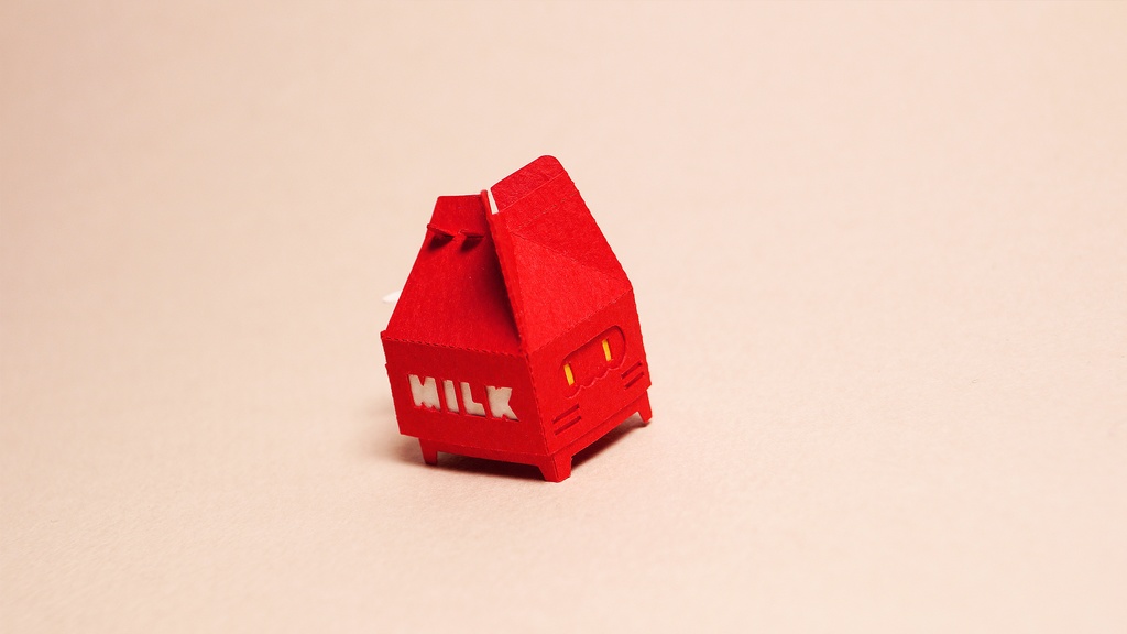 はこねこ ぎゅうにゅうパック あか