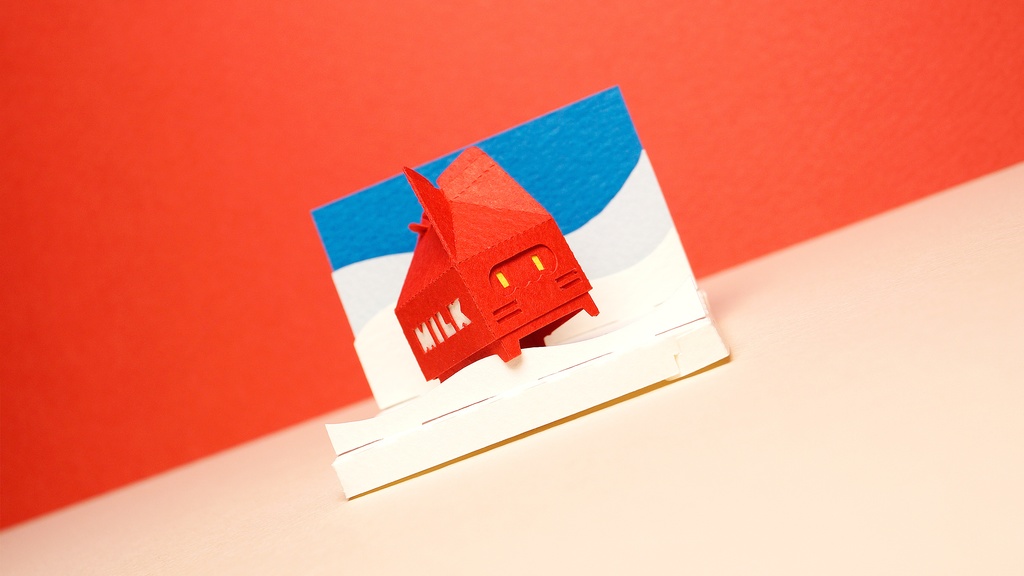 はこねこ ぎゅうにゅうパック あか