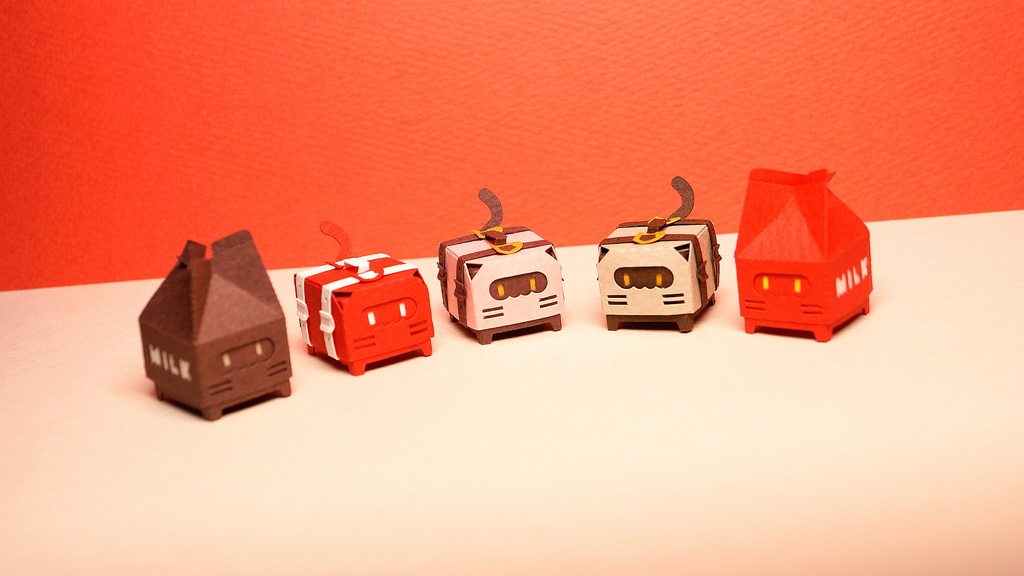 はこねこ ぎゅうにゅうパック あか