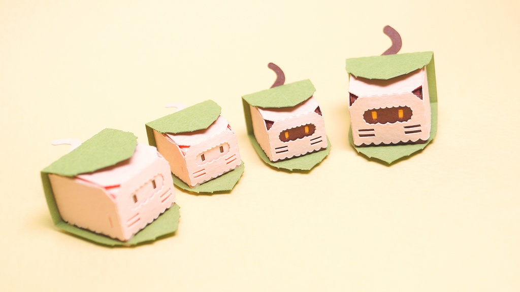 はこねこ さくらもちのおやこ あんこはみで