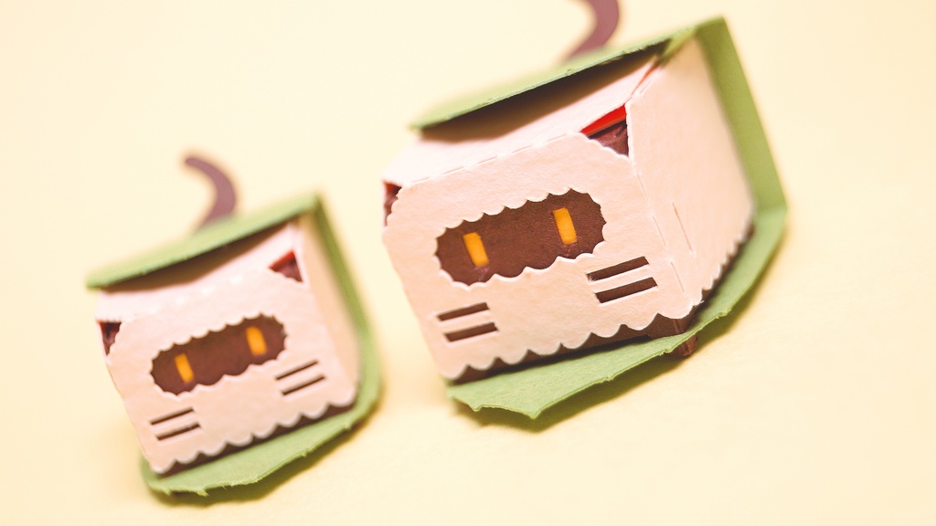 はこねこ さくらもちのおやこ あんこはみで