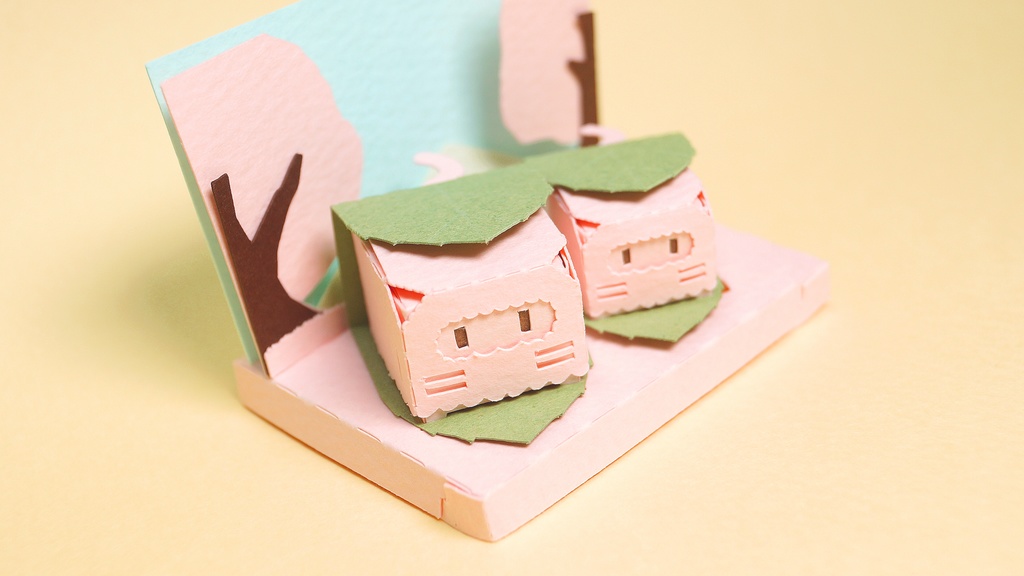 はこねこ さくらもちのおやこ