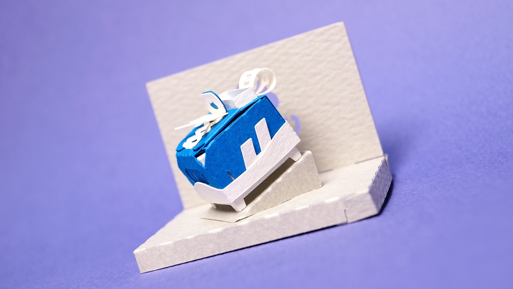 はこねこ スニーカー BLUE×WHITE