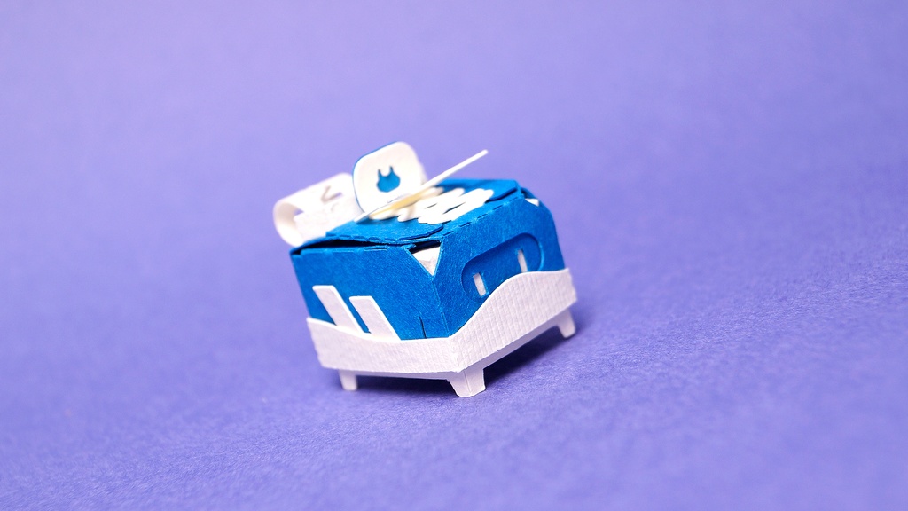 はこねこ スニーカー BLUE×WHITE