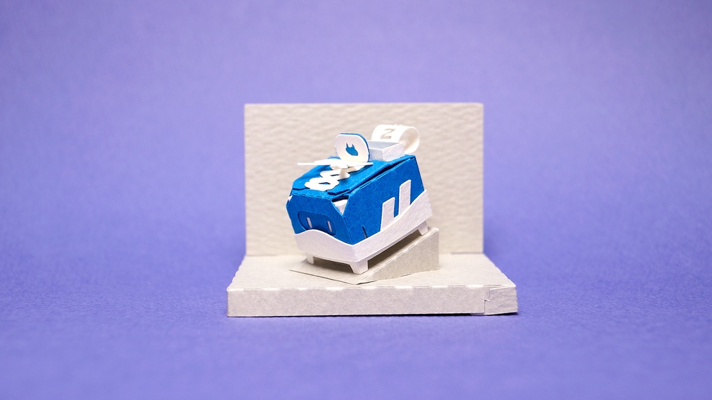 はこねこ スニーカー BLUE×WHITE