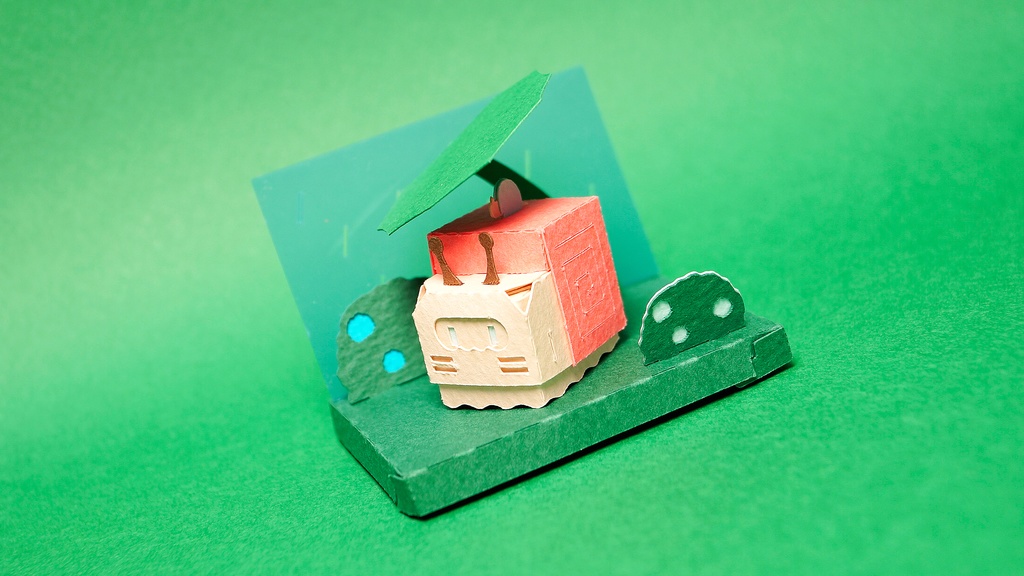 はこねこ かたつむり ピンクのから