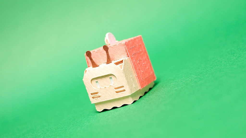 はこねこ かたつむり ピンクのから