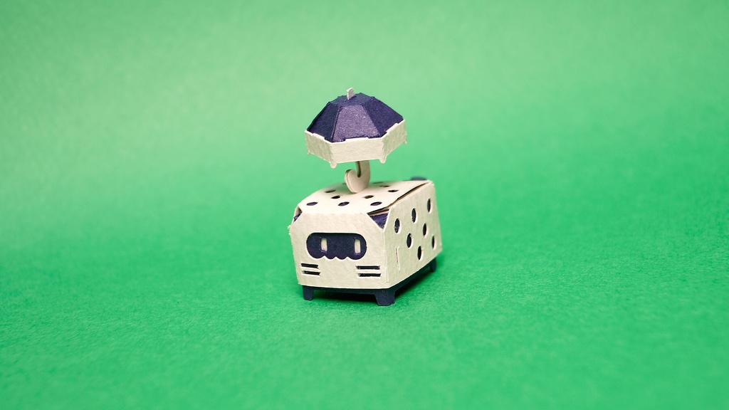 はこねこ あめのひ はいむらさき