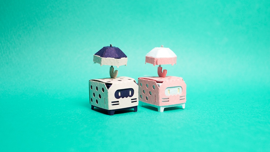 はこねこ あめのひ はいむらさき