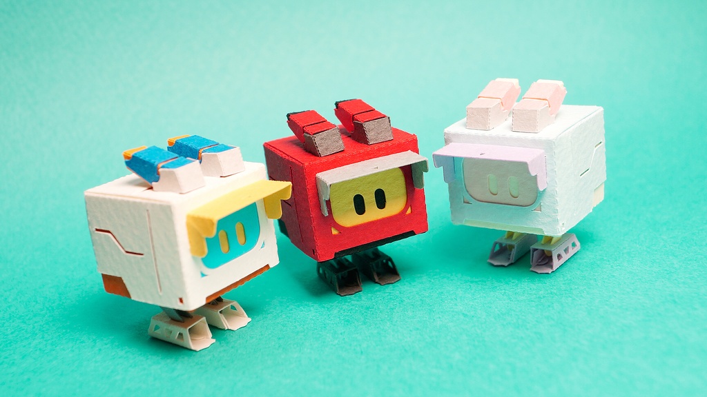 キュブロ No.1【うさぎ型メカペーパークラフト】