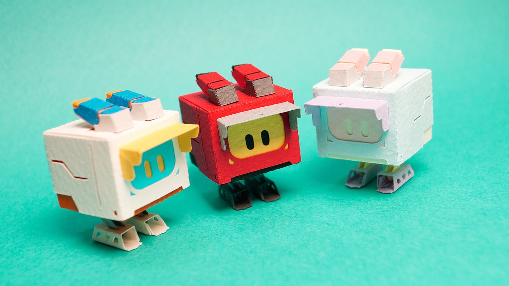 キュブロ No.1【うさぎ型メカペーパークラフト】