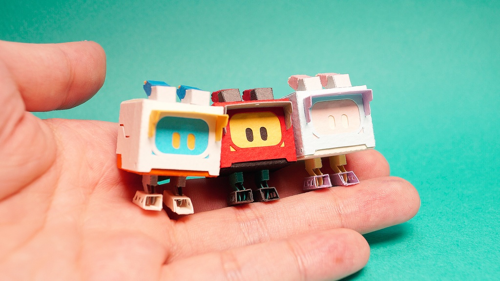 キュブロ No.2【うさぎ型メカペーパークラフト】