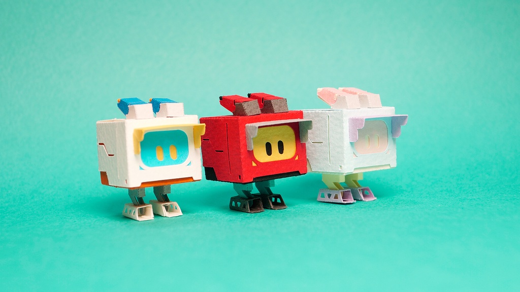 キュブロ No.2【うさぎ型メカペーパークラフト】