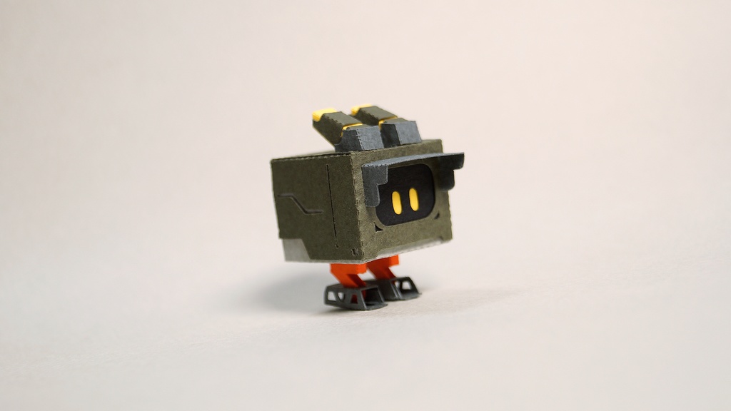 キュブロ No.4【うさぎ型メカペーパークラフト】