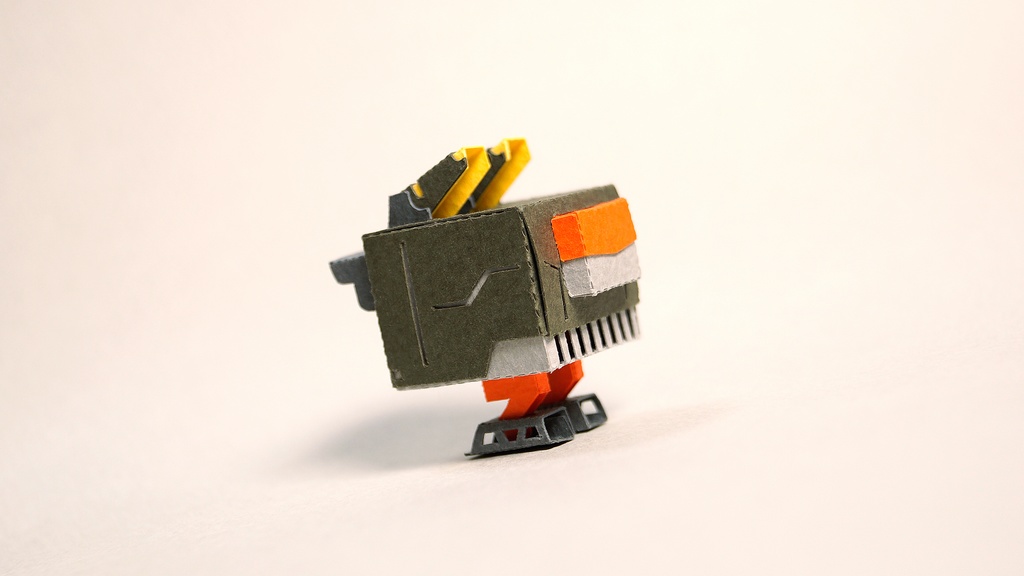 キュブロ No.4【うさぎ型メカペーパークラフト】