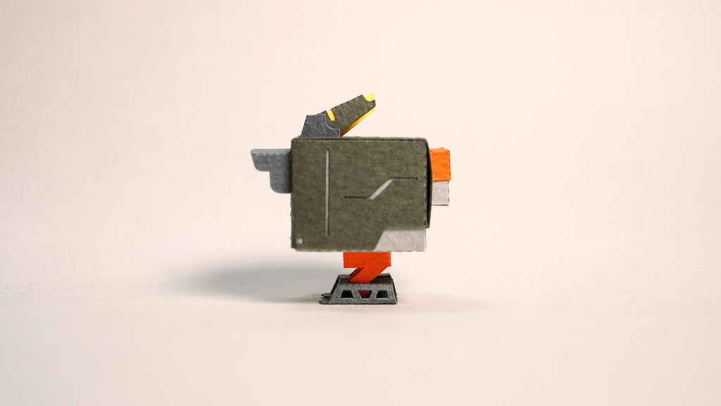 キュブロ No.4【うさぎ型メカペーパークラフト】