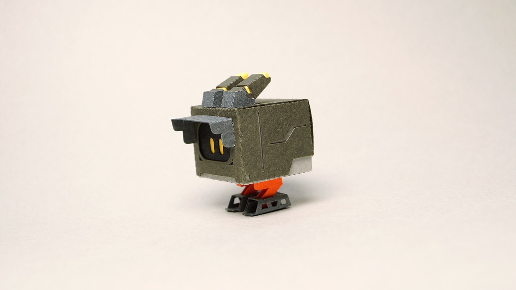 キュブロ No.4【うさぎ型メカペーパークラフト】