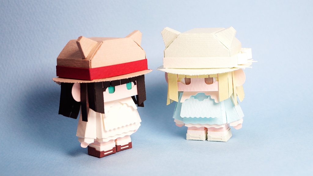 メチャミカ むぎわらぼうし-2【ミカちゃん型ペーパークラフト】