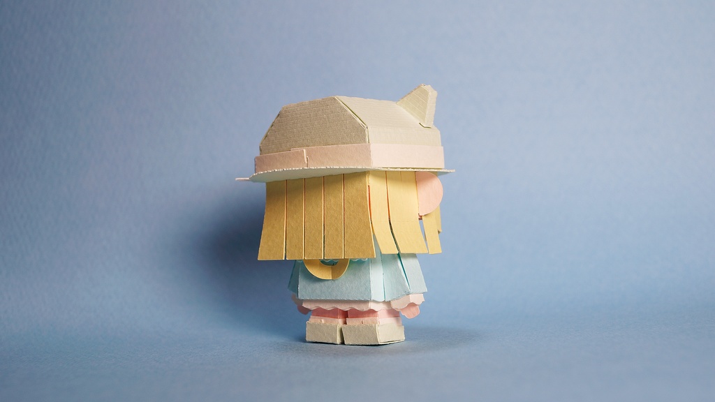 メチャミカ むぎわらぼうし-2【ミカちゃん型ペーパークラフト】