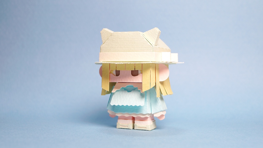 メチャミカ むぎわらぼうし-2【ミカちゃん型ペーパークラフト】